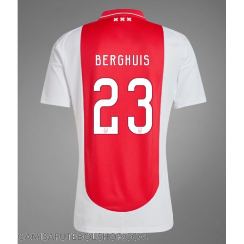 Camisa de time de futebol Ajax Steven Berghuis #23 Replicas 1º Equipamento 2024-25 Manga Curta